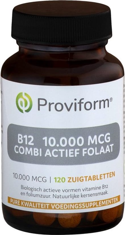 Proviform Vitamine B12 10.000mcg combi actief folaat 120 Zuigtabletten