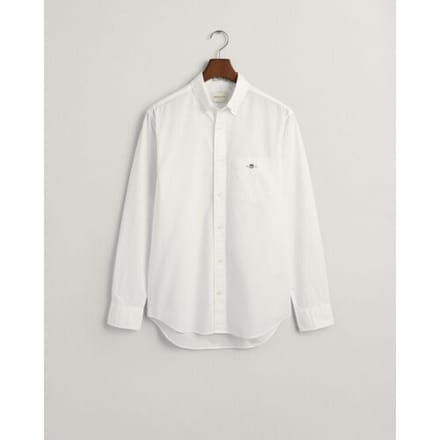 Gant Overhemd Uni Poplin Button Down Wit / male