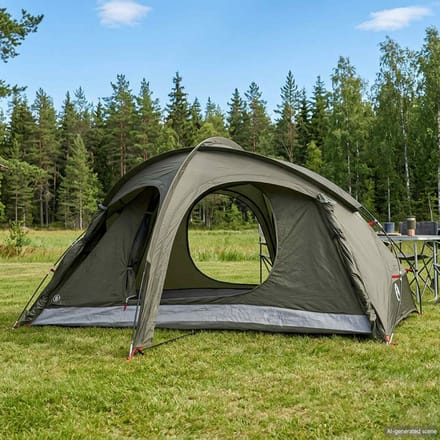 vidaXL - Trekkingtent - met - regenkap, - waterbestendig - 2-persoons
