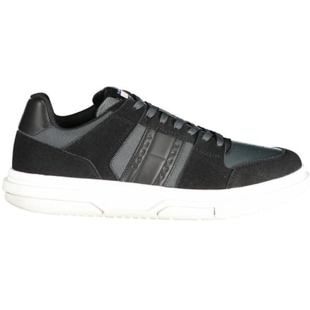Tommy Hilfiger Zwarte Leren Heren Sneakers