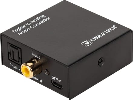 Cabletech - Audio Signaal Converter - Toslink naar RCA en Jack 3,5mm