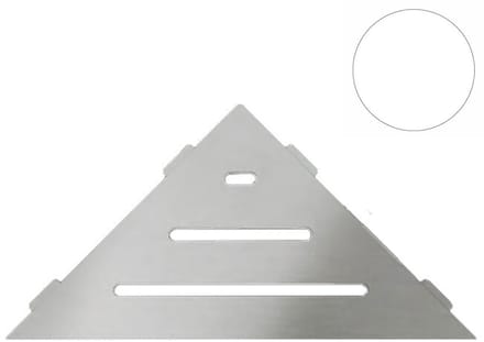 Schlüter Shelf-E-S1 planchet 21x21 cm wave rvs zuiver wit mat