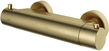 Hotbath Cobber - Douchemengkraan Thermostatisch - met Onderaansluiting - Geborsteld Messing Pvd - V01