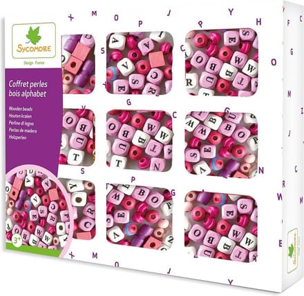 Sycomore houten kralen alfabet - educatief speelgoed voor kinderen.