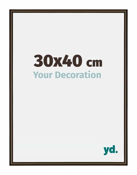 Your Decoration - Fotolijst 30x40 cm - Aluminium - Walnoot Structuur - New York