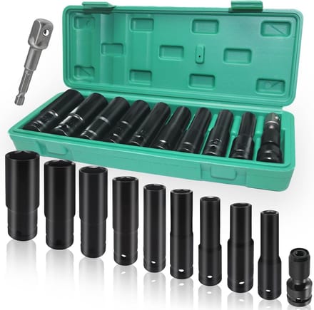 Slagmoerdoppen set 1/2 inch - 10-24mm dopsleutelset voor autoreparaties