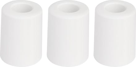 Deltafix Deurbuffer - 3x - deurstopper - wit - rubber - 50 x 35 mm - schroefbevestiging