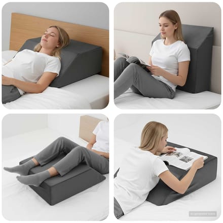vidaXL - Been - Kussen - 63 - x - 52 - x - 19 - cm - Stevig - PU - Schuim - Grijs