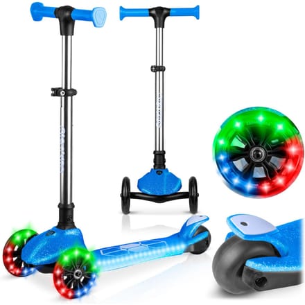 Ricokids Jelly - Driewielige Kinderstep - Balans - LED Verlichting - Blauw