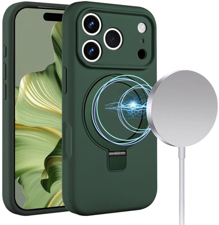 Solidenz hoesje - Geschikt voor iPhone 17 Pro Max en geschikt voor iPhone 18 Pro Max - Geschikt voor MagSafe - Standaard - Groen