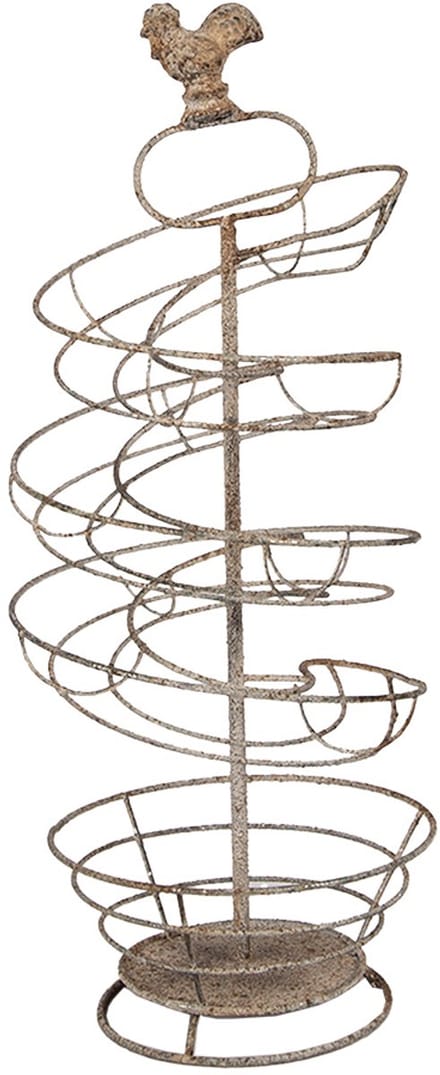 Clayre & Eef Eierhouder Ø 18x44 cm Bruin Metaal