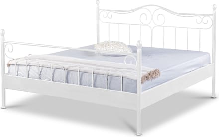 Bed Box Wonen Virginia metalen bed Wit 140x210 cm