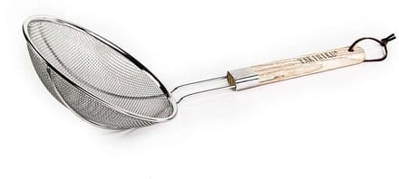 YAKINIKU Zeef BBQ - RVS - Bolzeef met Bamboe Handvat - 44 cm - Vergiet - Grill Accessoire