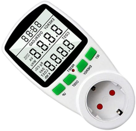 Stroommeter - Wattmeter Plug - Energieverbruik Meten - Overbelastingsbeveiliging - 16A Max - Wit