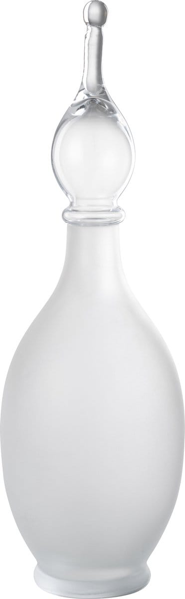 J-Line vaas + stop flesje deco joey - glas - transparant -large
