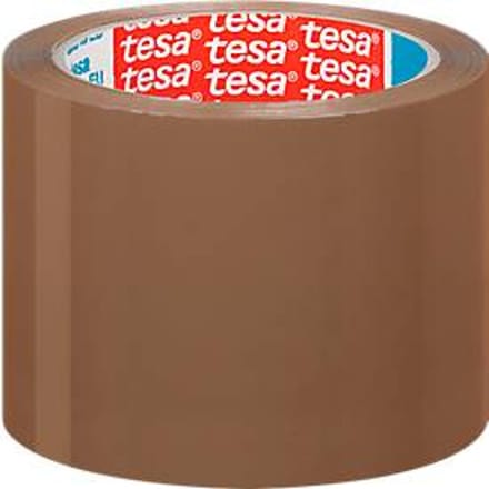 tesa® PP verpakkingstape 4195 -  B 75 mm x L 66 m - 4 rollen - bruin