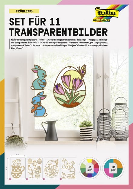 Vensterborduren knutselset 'Lente', 250 x 350 mm