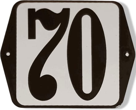 Huisnummer standaard nummer 70