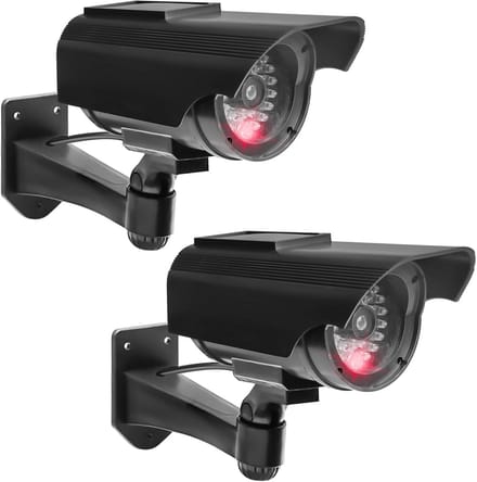 Dummy Bewakingscamera 2 Stuks - Realistische Surveillance Camera met Knipperende LED