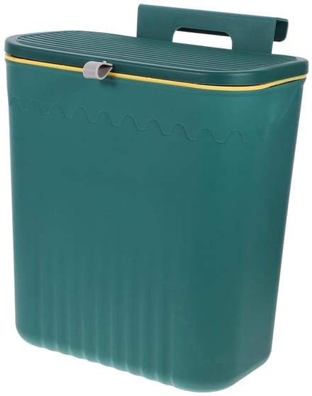 CHILDWEET Hangende Afvalcontainer Ruimtebesparend Gemakkelijk Schoon Te Maken Plastic Groen 1 St