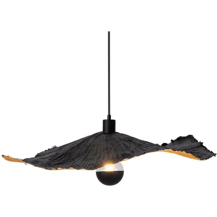 Näve Hanglamp Crazy Paper, zwart-goud, Ø 56cm