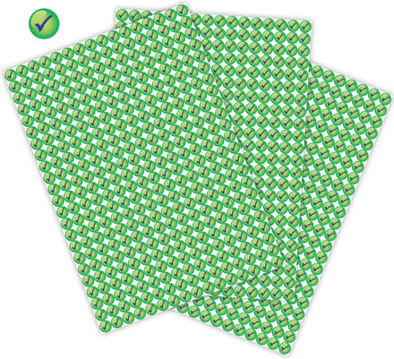 Groene Vinkjes Stickers - 3 Grote Stickervellen - 1104 Beloningsstickers - Feedback