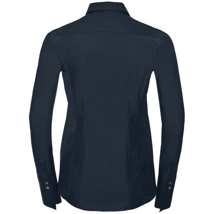 Russell Collection Dames/Dames Ultimate Stretch Formeel Shirt Met Lange Mouwen (Heldere marine)