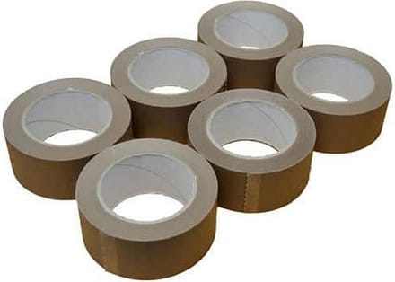 High Quality Verpakkingstape Havana bruin 6 rollen - 50 mm NO NOISE