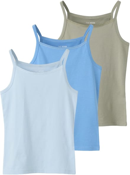 NAME IT - TKFSTRAP TOP 3P SOLID NOOS - Meisjes - Onderhemden
