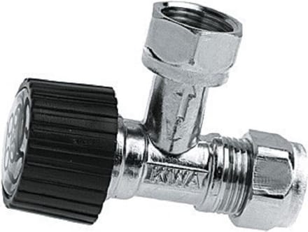 Bonfix Hoekstopkraan messing verchroomd 3/8inch x 12mm knel binnendraad FRp
