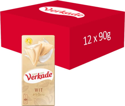 Verkade - Chocolade Reep Wit - 12 x 90 gram