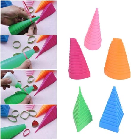 5-delige quilling tool kit met vormen en ontwerpen voor DIY knutselprojecten en creatief papierwerk