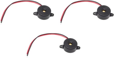 Set van 3 Actieve Elektronische Piezo Zoemers 3-24V met Bedrading
