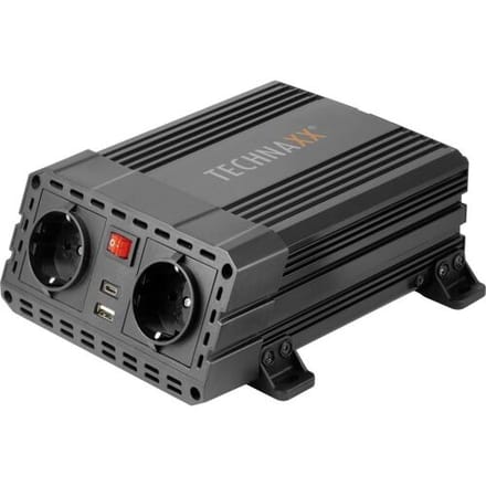 Technaxx TE19 Omvormer 12V naar 2 x 230V en 2 x USB Power Inverter max 600W