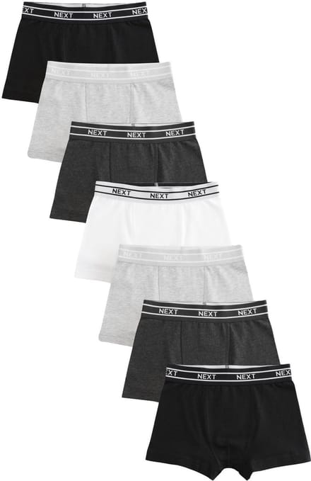 Next - Jongens - Set van 7 boxershorts - Zwart