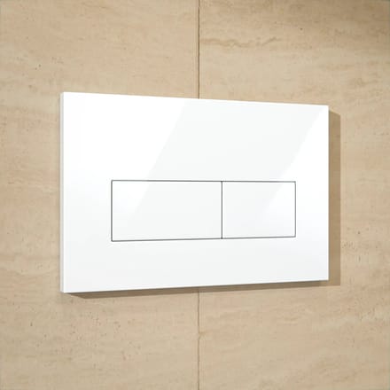 Mirlux Bedieningsplaat voor Geberit Sigma UP200/UP300/UP320 – Dual Flush – ABS Kunststof – Glanzend Wit – Wandmontage Toilet Drukplaat