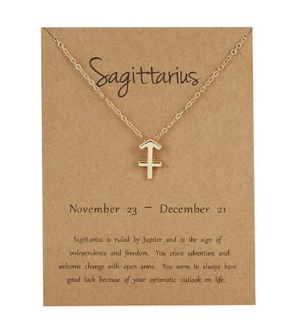 Cabantis Horoscoop-Ketting|Horoscoop|Ketting Dames|Ketting Heren| Goudkleurig|Sagittarius|Boogschutter