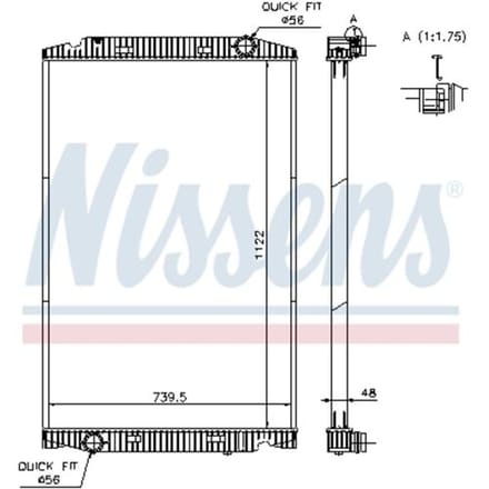 Radiator, motorkoeling NISSENS 63329A