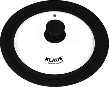 Klaus Universele glazen deksel met siliconen rand - voor pannen van 16cm/18cm/20cm