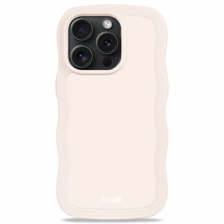 Holdit Wavy Case geschikt voor Apple iPhone 15 Pro - Light Beige