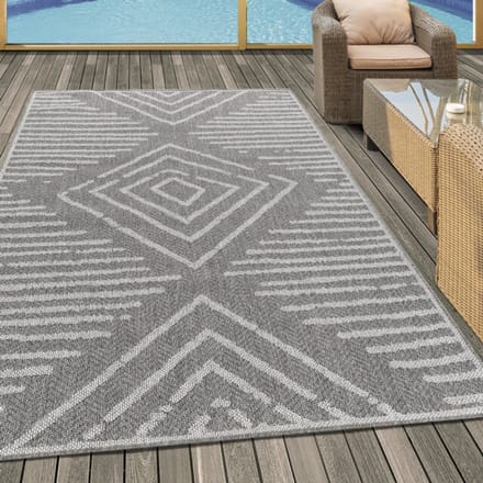 Aruba - Buitenkleed - Weerbestendig Vloerkleed - In & Outdoor - Grijs