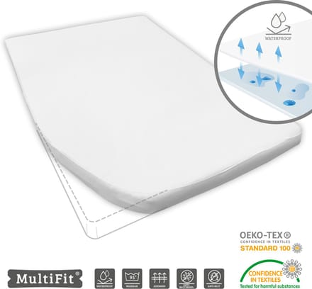 Dexitex Fransbed Links waterdichte matrasbeschermer/molton voor camper of caravan