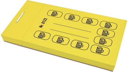 CombiCraft Consumptiekaarten biericoon geel - per 5 boekjes van 50 kaarten