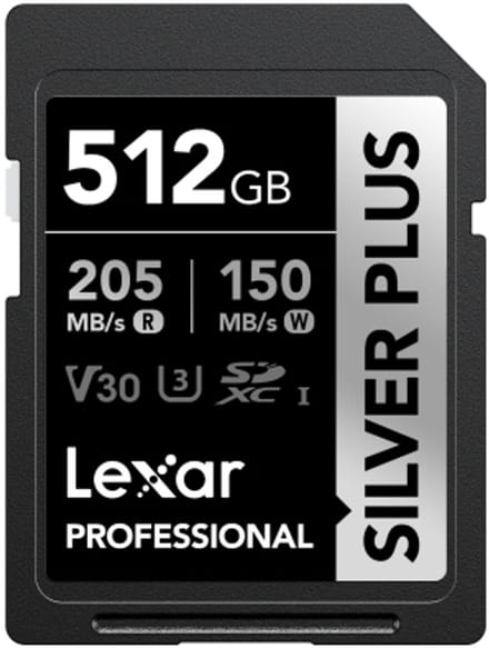 Lexar Professional SILVER PLUS SDXC - 205MB/s - 512GB