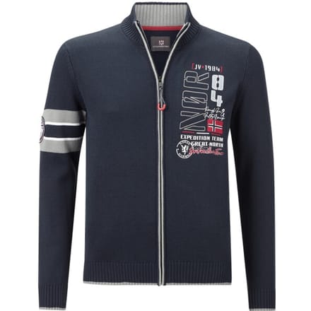 Jan Vanderstorm herren Vest - 56/58 - donkerblauw - Plus Size