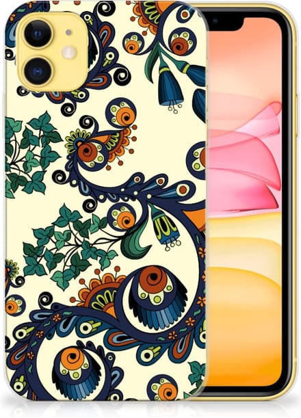 Siliconen Hoesje Apple iPhone 11 Barok Flower