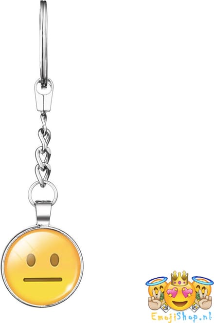 Neutral Face Emoji Sleutelhanger - Bekend van Whatsapp - Gratis verzending