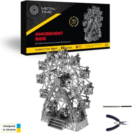 3D Metalen Bouwpakket, Amusement Ride, Metal Time, MT033, 17x7,5x18cm