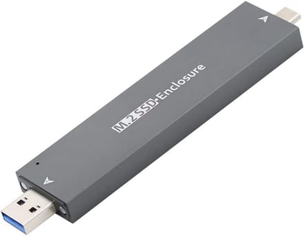 Externe SSD Behuizing voor NVMe M.2 en SATA M.2 met USB-C/USB 3.0