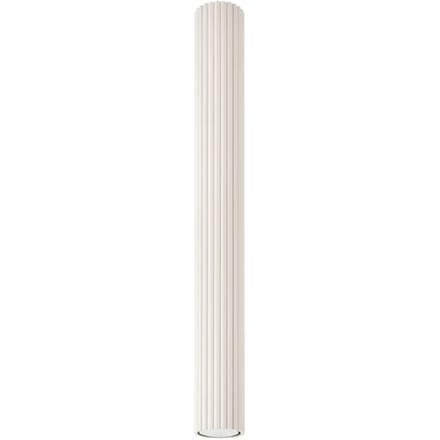 Plafondlamp KARBON 60 extra lange geribbelde buisspot van 60 cm - Sollux Lighting - IP20 - Beige aluminium behuizing - 6.5 x 6.5 x 60 cm - 1 x GU10 LED, exclusief lichtbron - Max. 10 W - Minimalistische plafondlamp voor woonkamer en slaapkamer